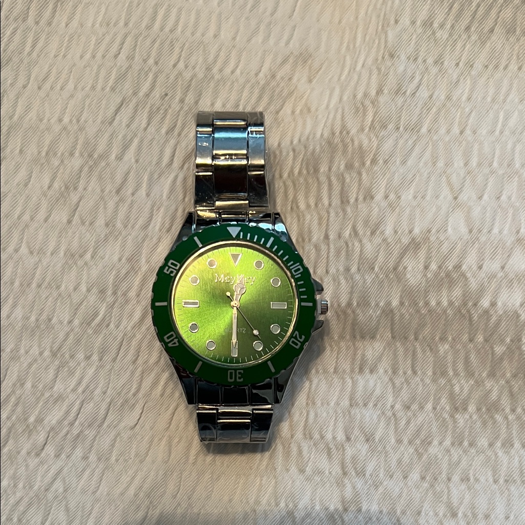 Green Dial Stainless Steel Watch  Meyba